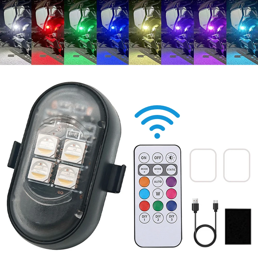 1-8PCS USB Rechargeable Waterp - đánh giá và giá Drone Strobe Light