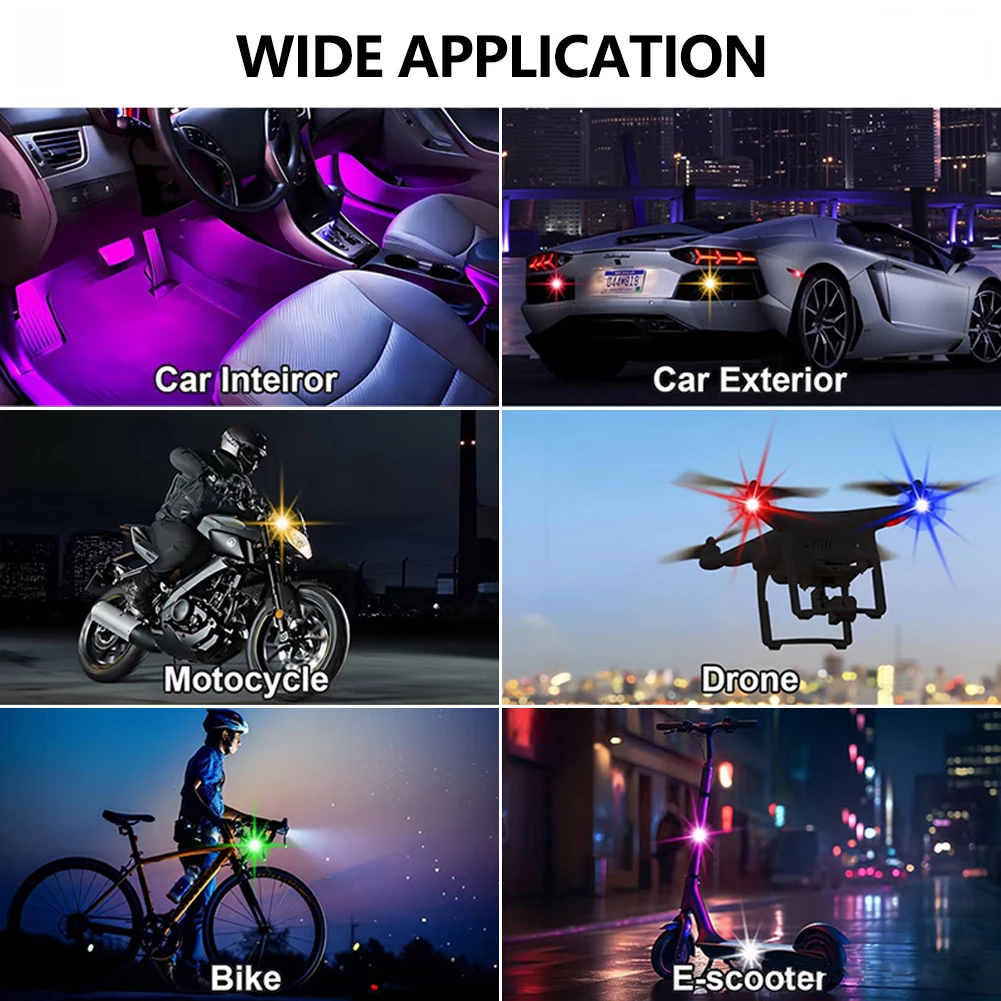 1-8PCS USB Rechargeable Waterp - đánh giá và giá Drone Strobe Light