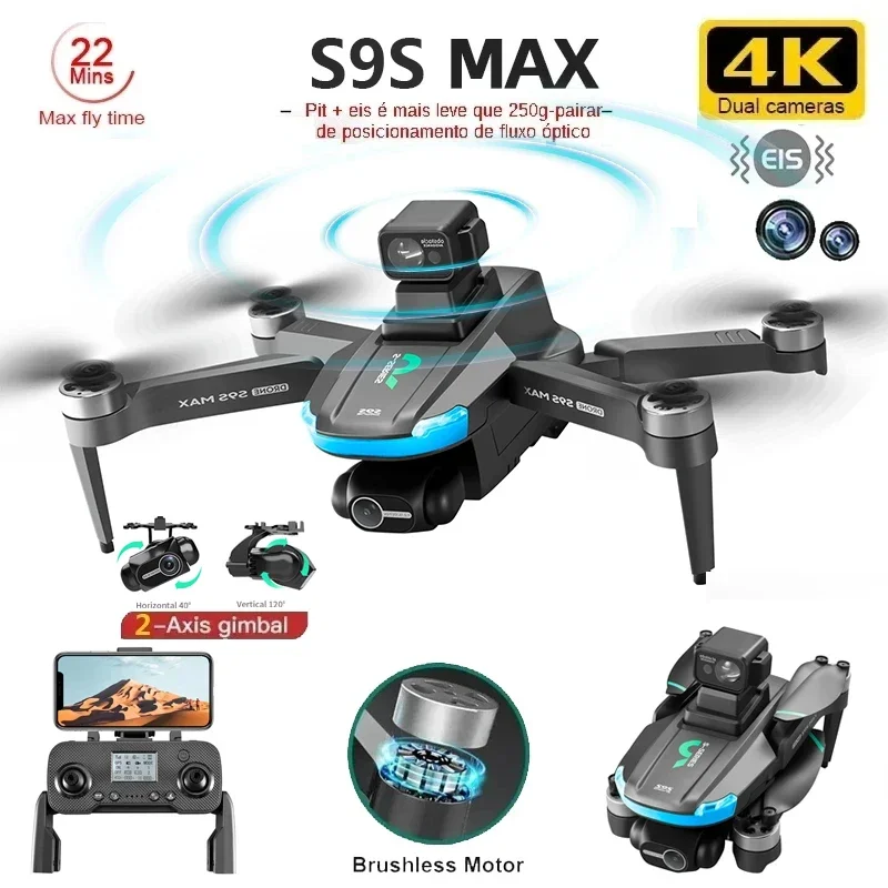 NEW S9S MAX MINI Drone 4K 2-Ax - đánh giá và giá Drone Remote Controller Lanyard