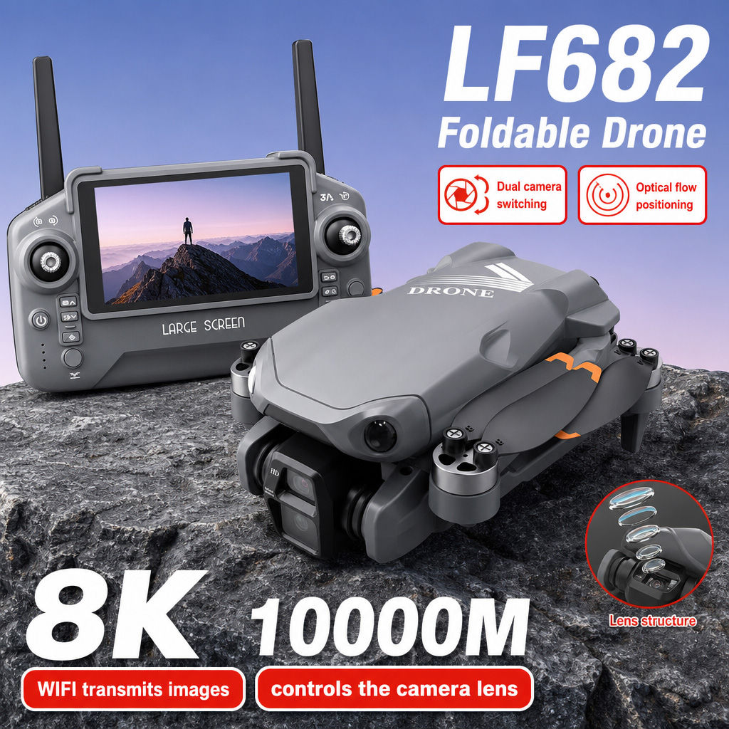 Aerial Photo LF682 Drone 8K HD - đánh giá và giá Drone Battery Adapter