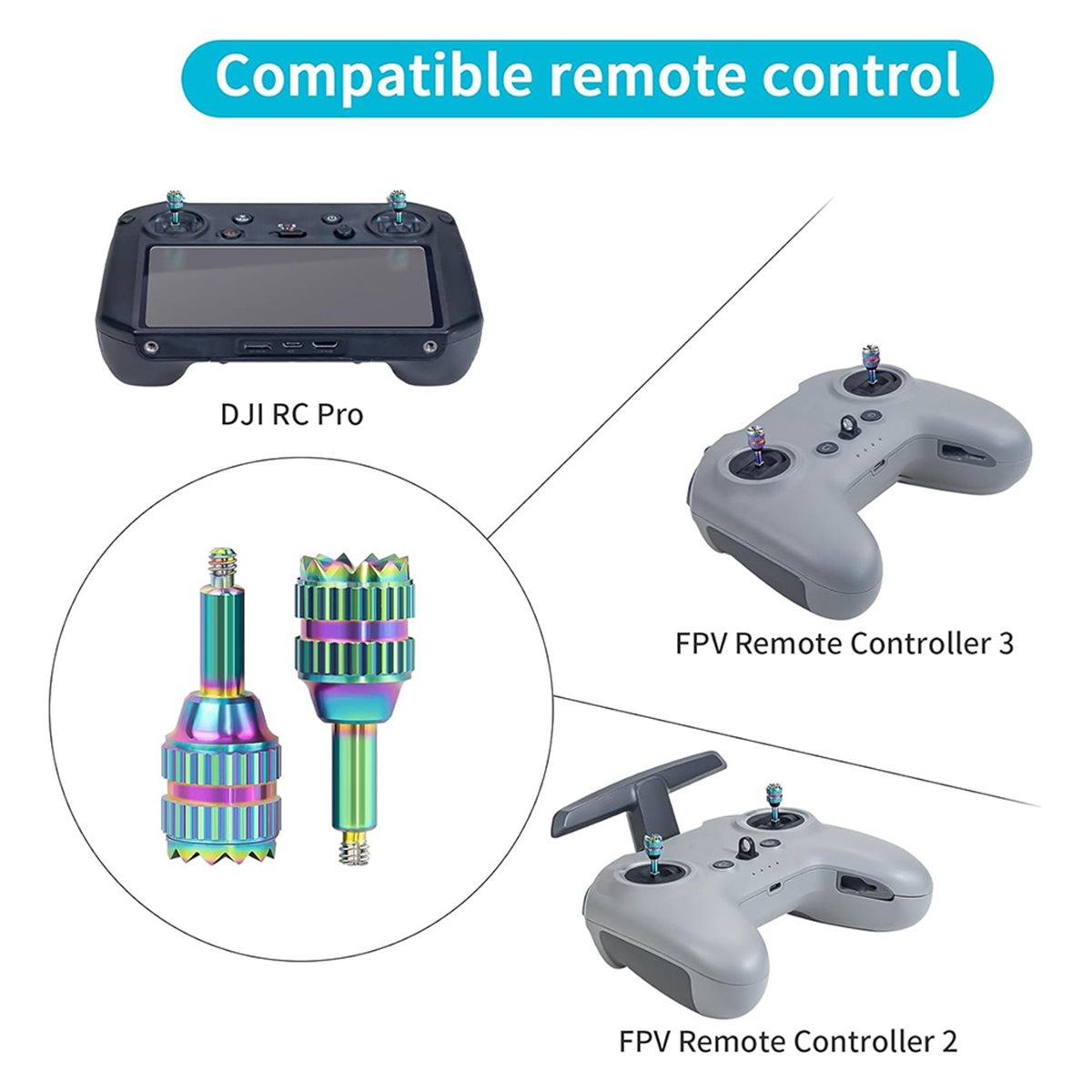 DT75BG 4PCS Metal Control Joys - đánh giá và giá Drone Control Stick