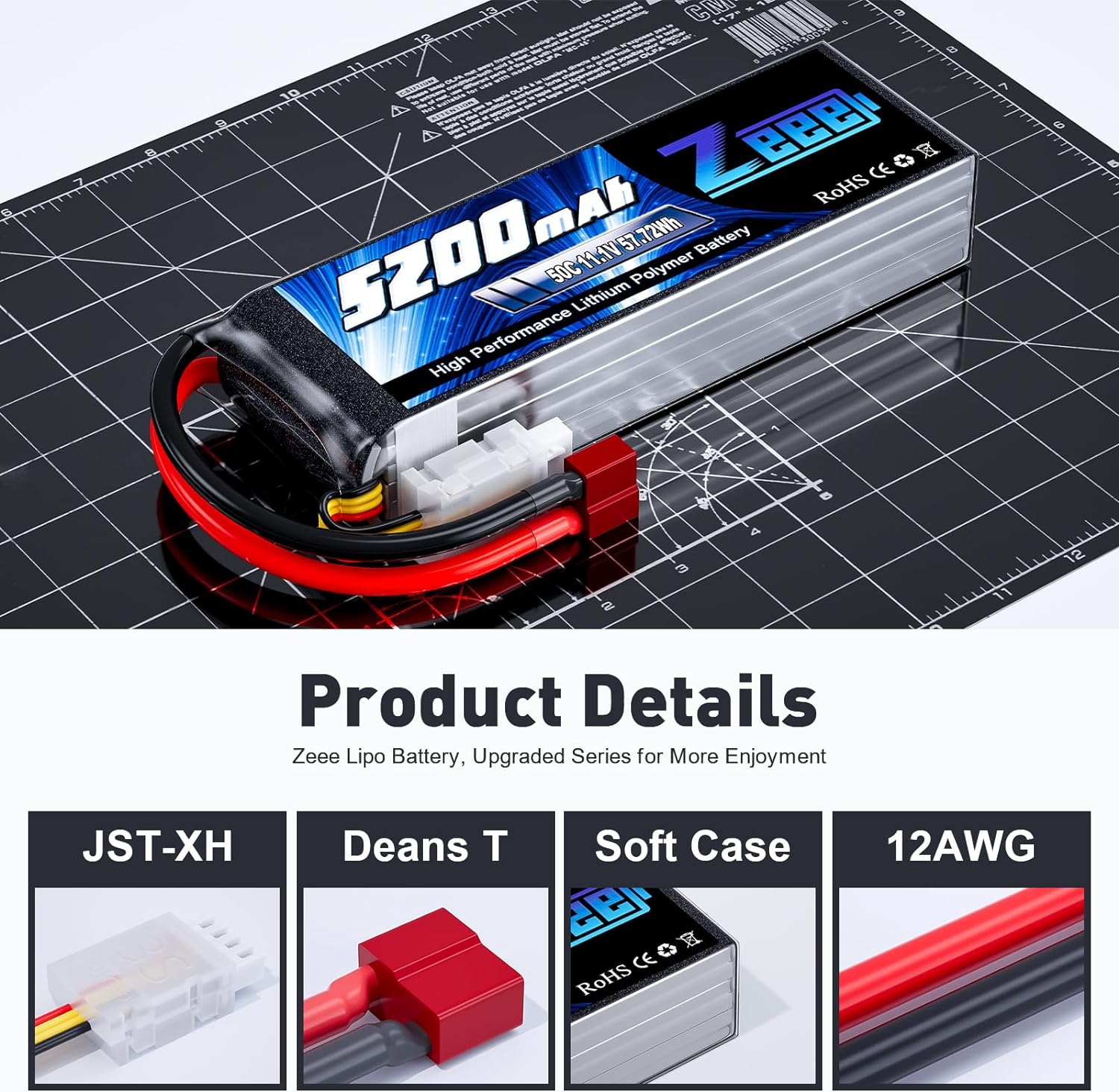 1/2units Zeee 11.1V 50C 5200mA - đánh giá và giá Drone Joystick Cover